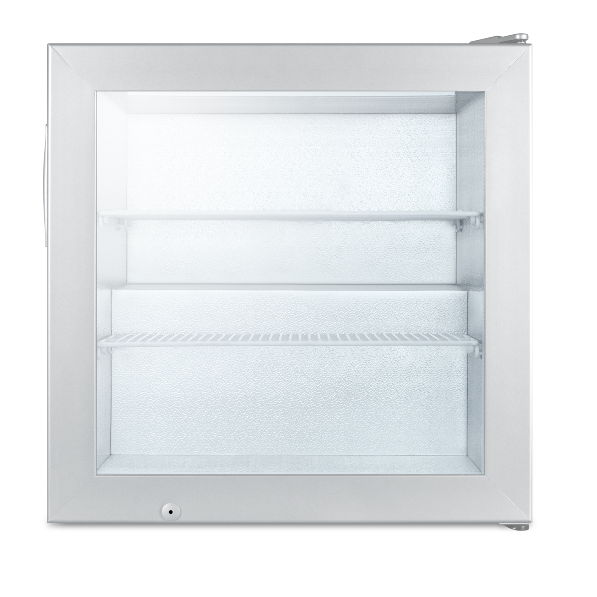 Countertop commercial freezer with self-closing door; replaces SCFU385
